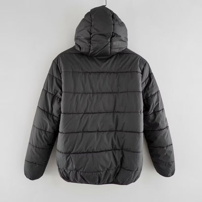 Buffalo Bills Super Bowl LIX Patch Hooded Puffer Jacket - Black