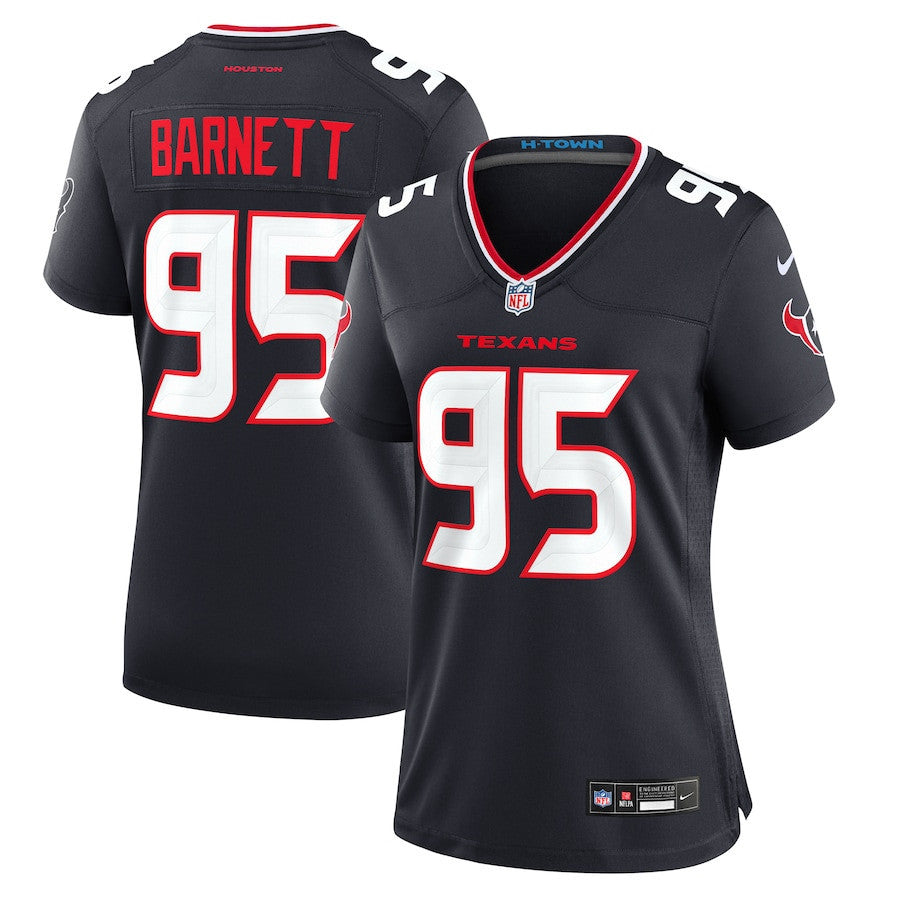 Derek Barnett 95 Houston Texans Women's Team Game Jersey - Navy