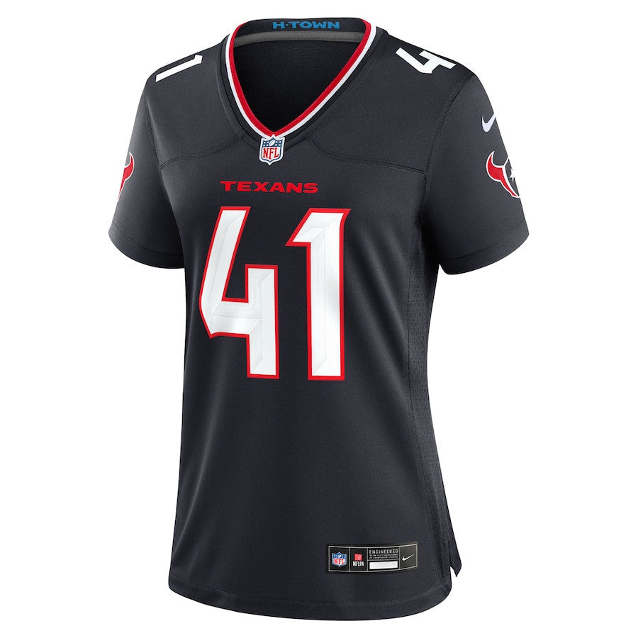 Myjai Sanders 41 Houston Texans Women's Team Game Jersey - Navy