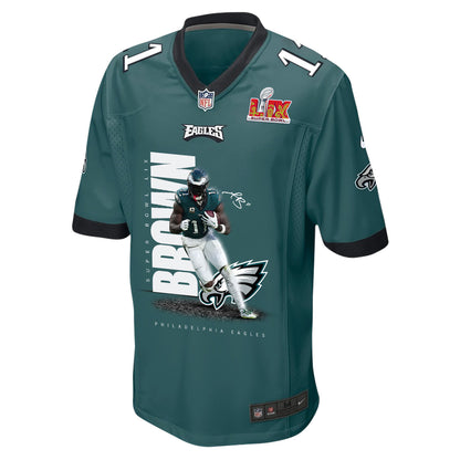 A.J. Brown 11 Philadelphia Eagles 'Mr. UPS' Game Men Jersey - Midnight Green
