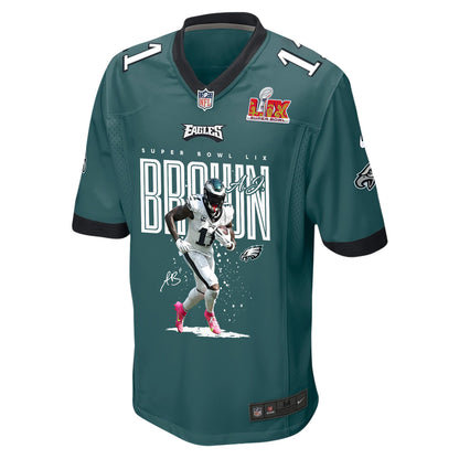 A.J. Brown 11 Philadelphia Eagles 'A.J.'s TD Tango' Game Men Jersey - Midnight Green