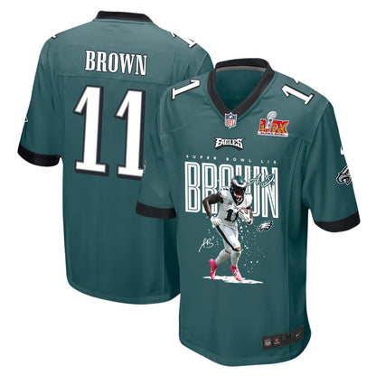 A.J. Brown 11 Philadelphia Eagles 'A.J.'s TD Tango' Game Men Jersey - Midnight Green