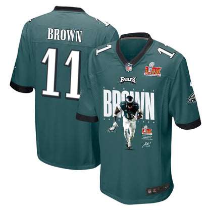 A.J. Brown 11 Philadelphia Eagles 'Brown's Yard Warriors' Game Men Jersey - Midnight Green