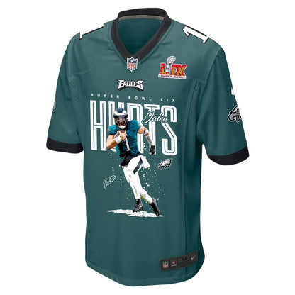 Jalen Hurts 1 Philadelphia Eagles 'Hurtin' For a Title' Game Men Jersey - Midnight Green