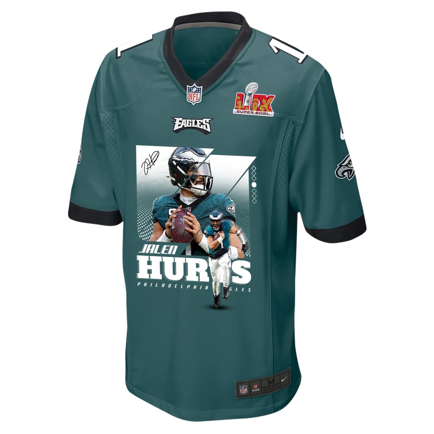 Jalen Hurts 1 Philadelphia Eagles 'So Good It Hurts' Game Men Jersey - Midnight Green