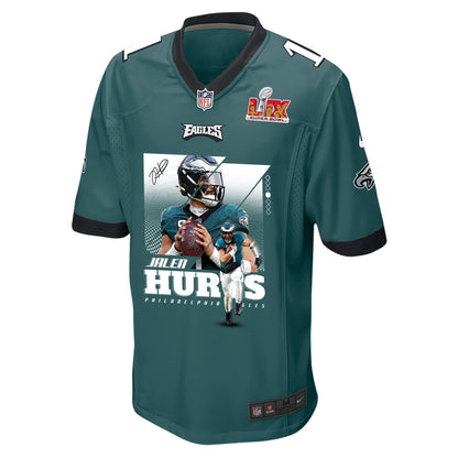 Jalen Hurts 1 Philadelphia Eagles 'So Good It Hurts' Game Men Jersey - Midnight Green
