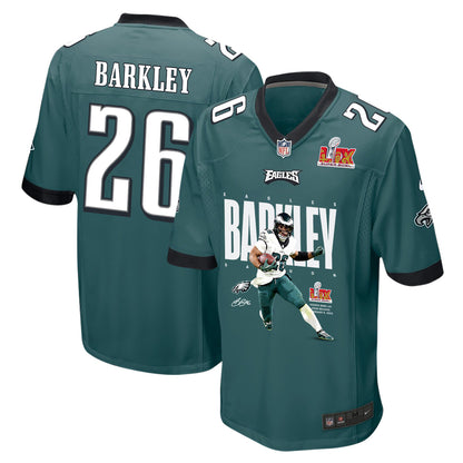 Saquon Barkley 26 Philadelphia Eagles 'Quon Solo' Game Men Jersey - Midnight Green