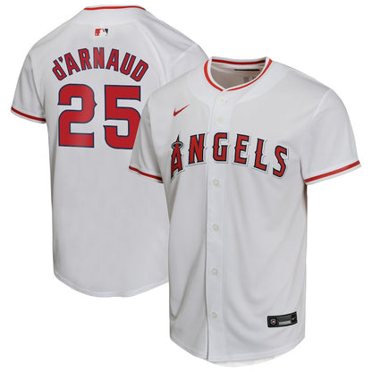 Travis d'Arnaud 25 Los Angeles Angels YOUTH Home Game Player Jersey - White
