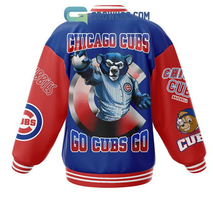 Chicago Cubs Go Cubs Go Fan Baseball Jacket - All Over Printed - Blue - All-Over-Printed Jacket