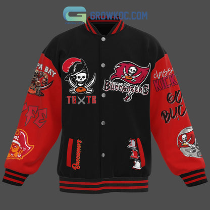 Tampa Bay Buccaneers Fire The Cannons Basketball Baseball Jacket - All Over Printed - Black - All-Over-Printed Jacket