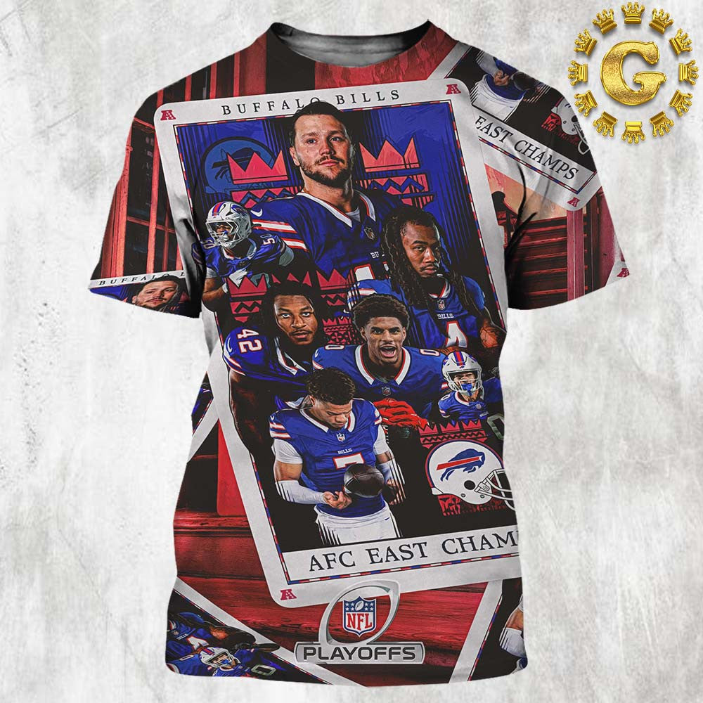 Buffalo Bills Are Kings Of The 2024 AFC East Champions All Over Printed T-Shirt