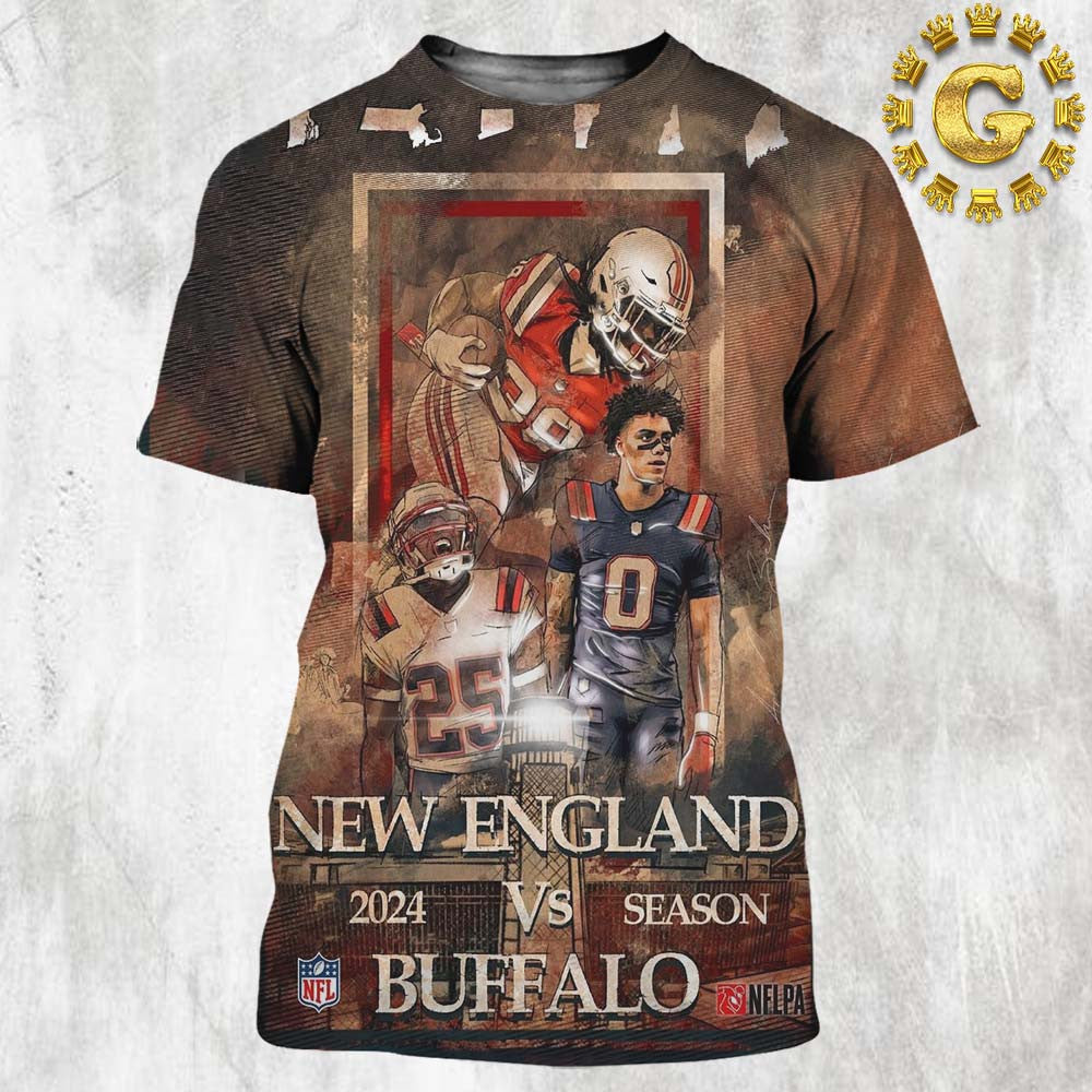 New England Patriots Vs Buffalo Bills Season 2024 All Over Printed T-Shirt