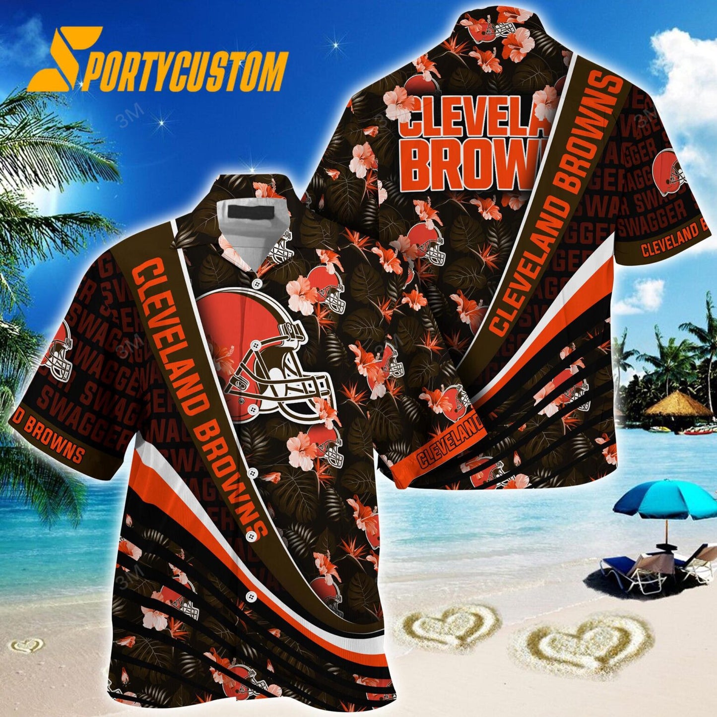 Cleveland Browns Summer Hawaiian Shirt With Tropical Flower Pattern