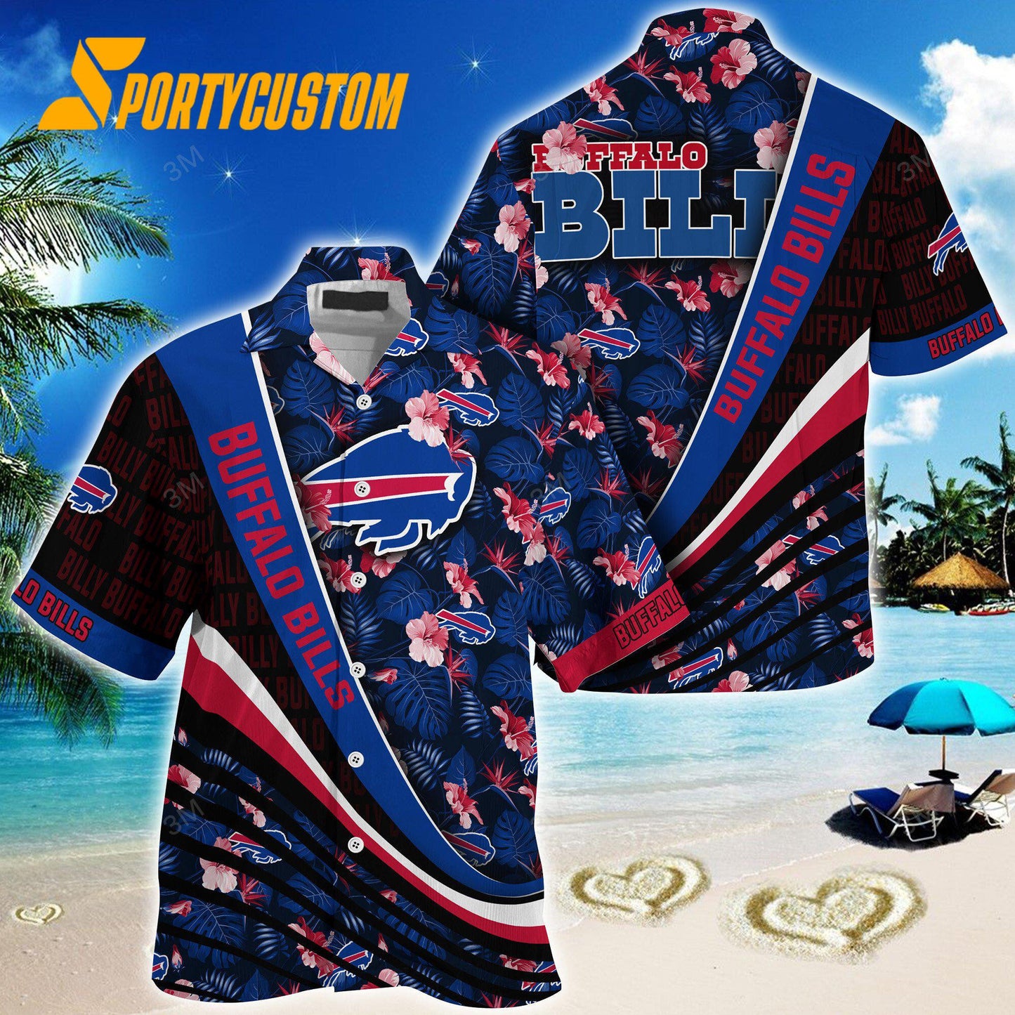 Buffalo Bills Summer Hawaiian Shirt With Tropical Flower Pattern