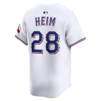 Jonah Heim 28 Texas Rangers Alternate Limited Player Men Jersey - White