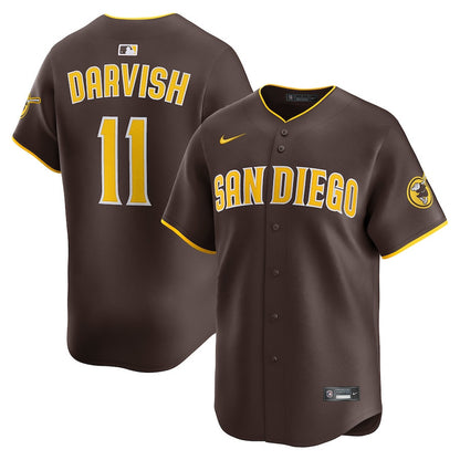 Yu Darvish 11 San Diego Padres Road Limited Player Men Jersey - Brown