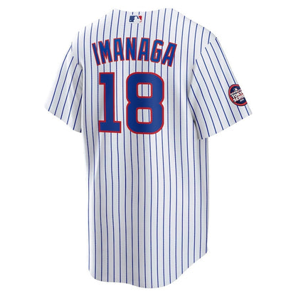 Shōta Imanaga 18 Chicago Cubs 2025 MLB World Tour: Tokyo Series Home Player Men Jersey - White