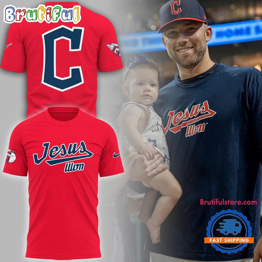 Cleveland Guardians 2025 Jesus Won All Over Printed T-shirt - Red