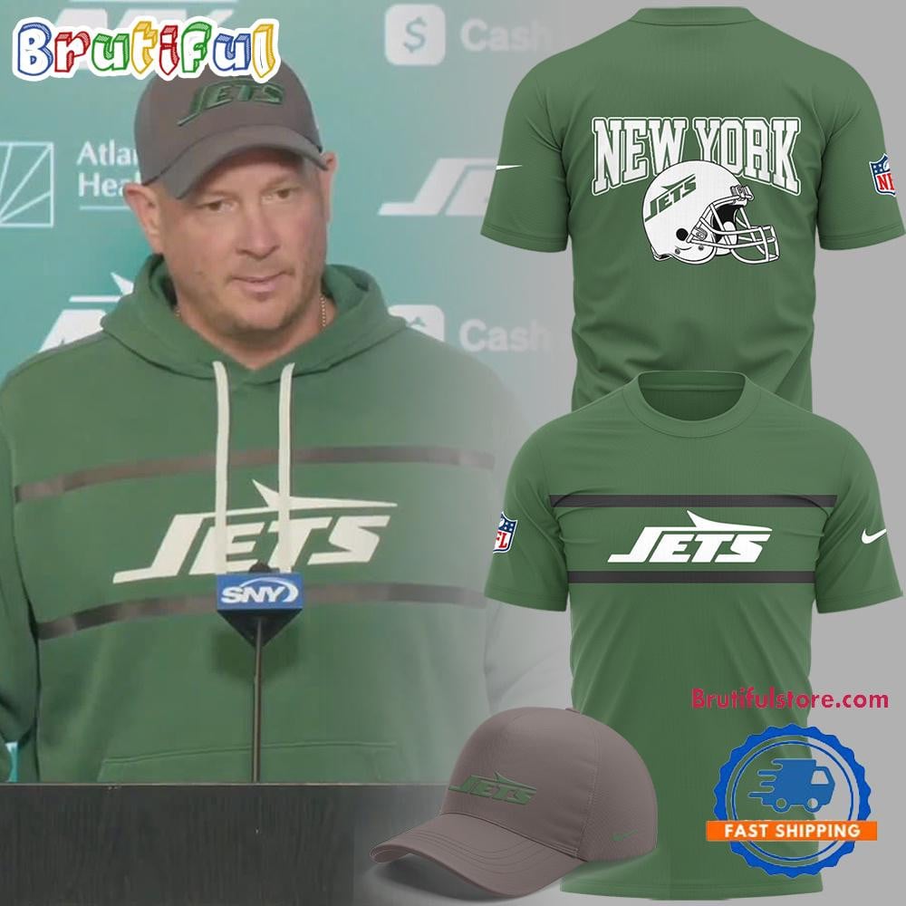 New York Jets NFL 2025 Gang Green Coach Robert Saleh All Over Printed T-shirt - Green