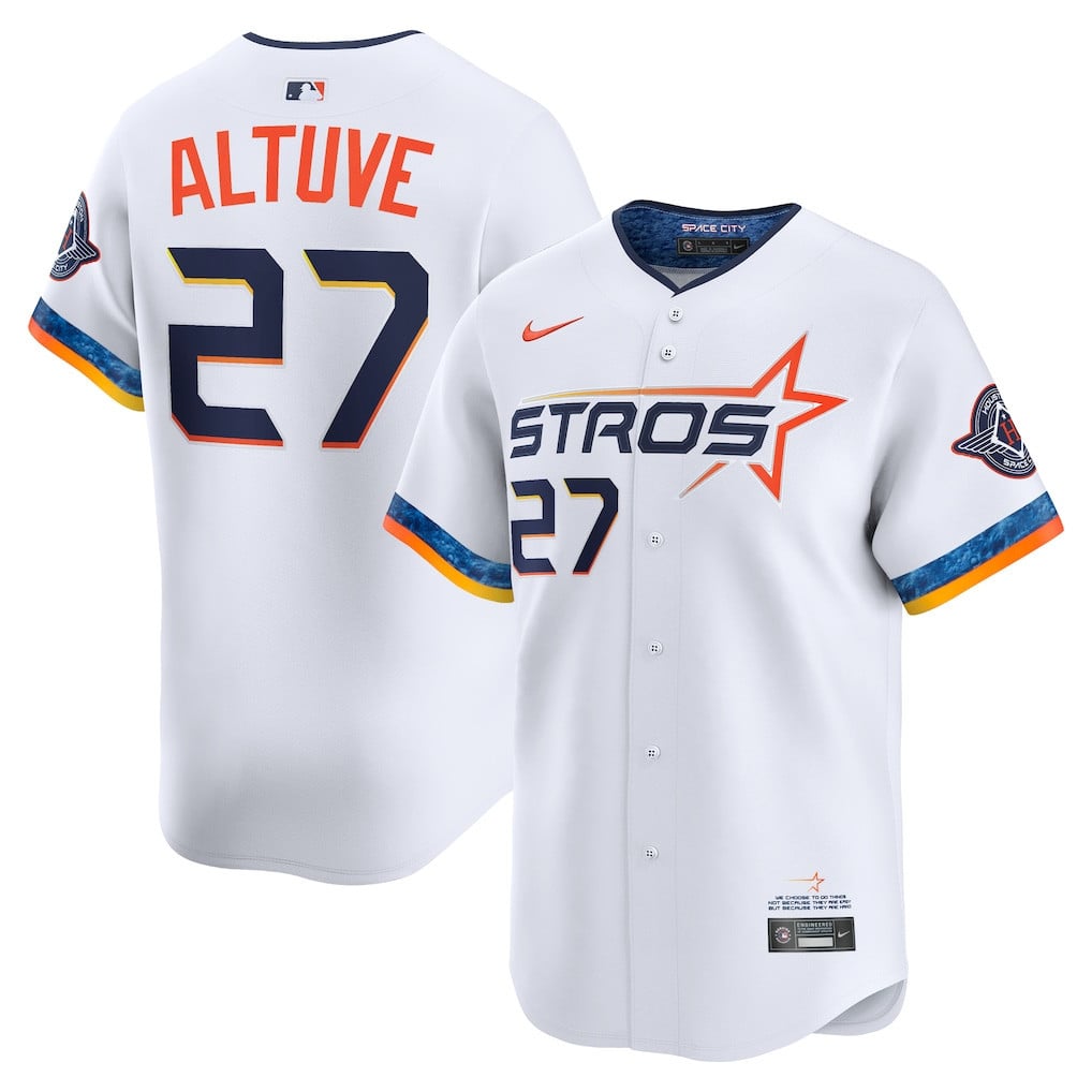 Jose Altuve 27 Houston Astros 2025 City Connect Limited Player Men Jersey - White