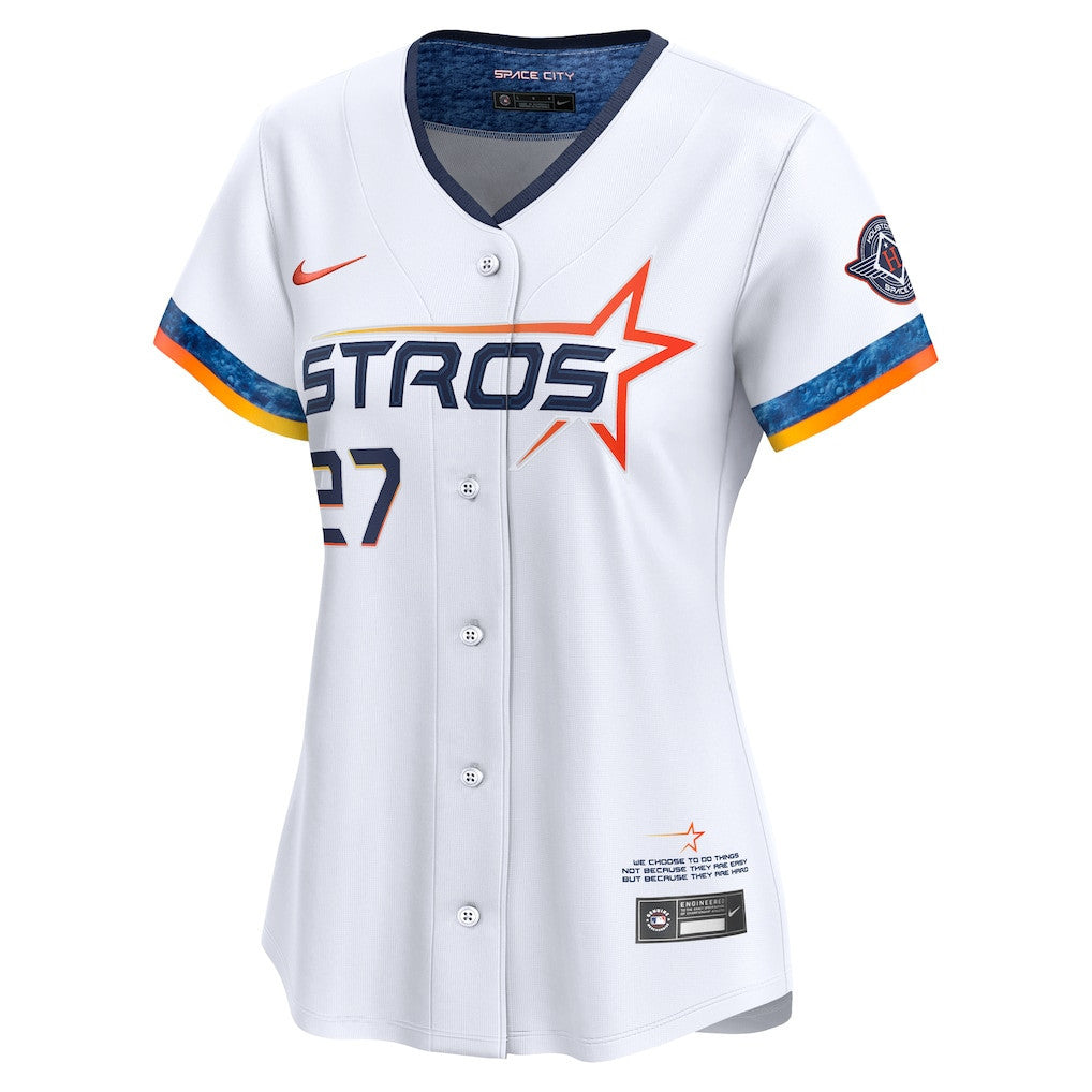 Jose Altuve 27 Houston Astros Women's 2025 City Connect Limited Jersey - White