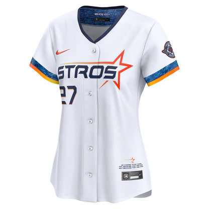 Jose Altuve 27 Houston Astros Women's 2025 City Connect Limited Jersey - White