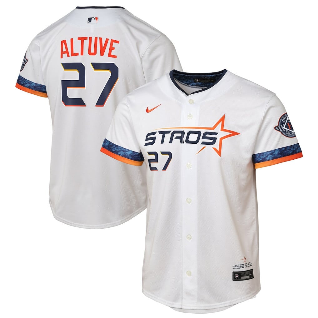 Jose Altuve 27 Houston Astros 2025 City Connect Limited Player YOUTH Jersey - White