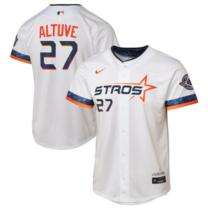 Jose Altuve 27 Houston Astros 2025 City Connect Limited Player YOUTH Jersey - White