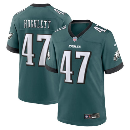 Charley Hughlett 47 Philadelphia Eagles Team Game Men Jersey - Midnight Green