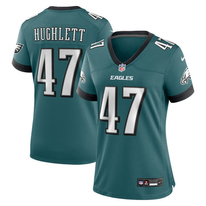 Charley Hughlett 47 Philadelphia Eagles Women's Team Game Jersey - Midnight Green