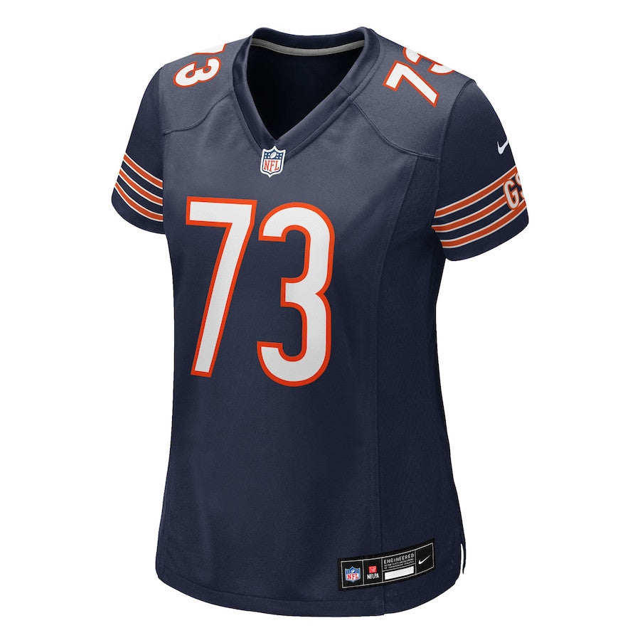 Jonah Jackson 73 Chicago Bears Women's Team Game Jersey - Navy