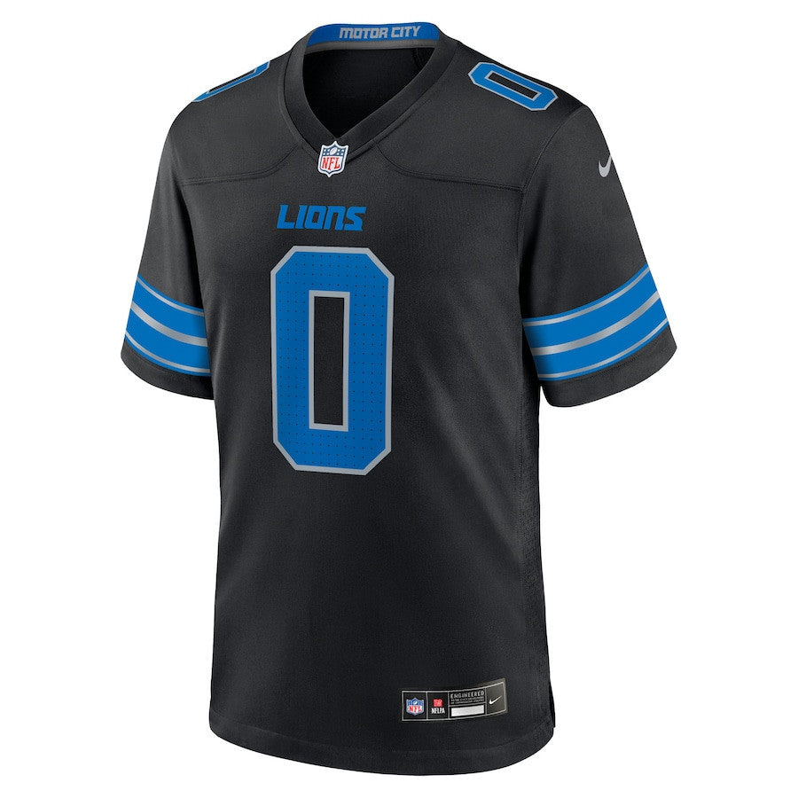 Jahmyr Gibbs 0 Detroit Lions 2nd Alternate Game Player Men Jersey - Black