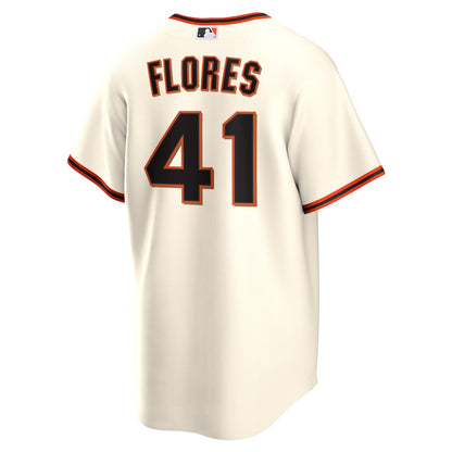 Wilmer Flores 41 San Francisco Giants Home Men Jersey - Cream