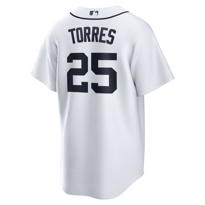 Gleyber Torres 25 Detroit Tigers Home Men Jersey - White