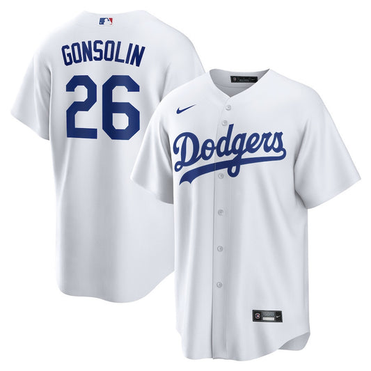 Tony Gonsolin 26 Los Angeles Dodgers Home Men Jersey - White