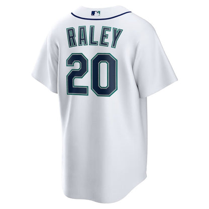 Luke Raley 20 Seattle Mariners Home Men Jersey - White