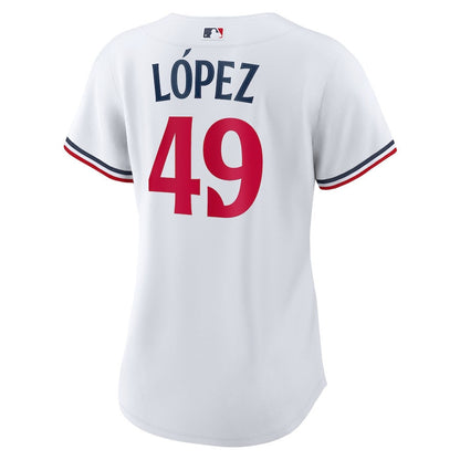 Pablo Lopez 49 Minnesota Twins Women's Home Jersey - White