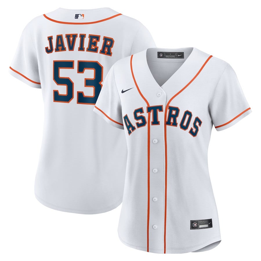 Cristian Javier 53 Houston Astros Women's Home Jersey - White