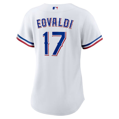 Nathan Eovaldi 17 Texas Rangers Women's Home Jersey - White
