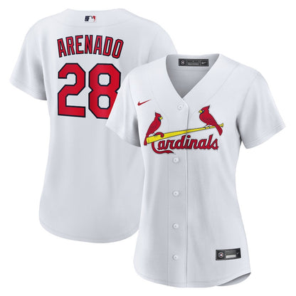 Nolan Arenado 28 St. Louis Cardinals Women's Home Jersey - White