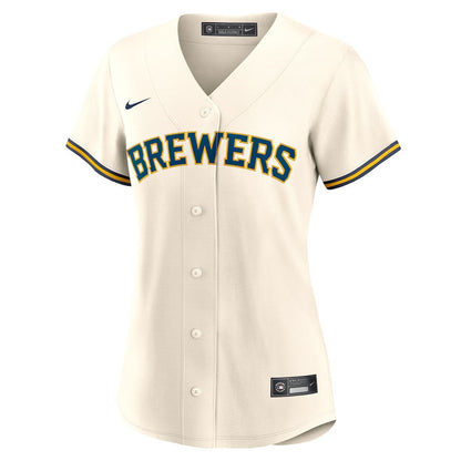 Brandon Woodruff 53 Milwaukee Brewers Women's Home Jersey - White
