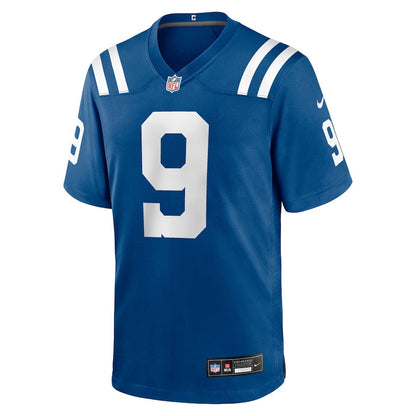 Ajou Ajou 9 Indianapolis Colts Team Game Men Jersey - Royal