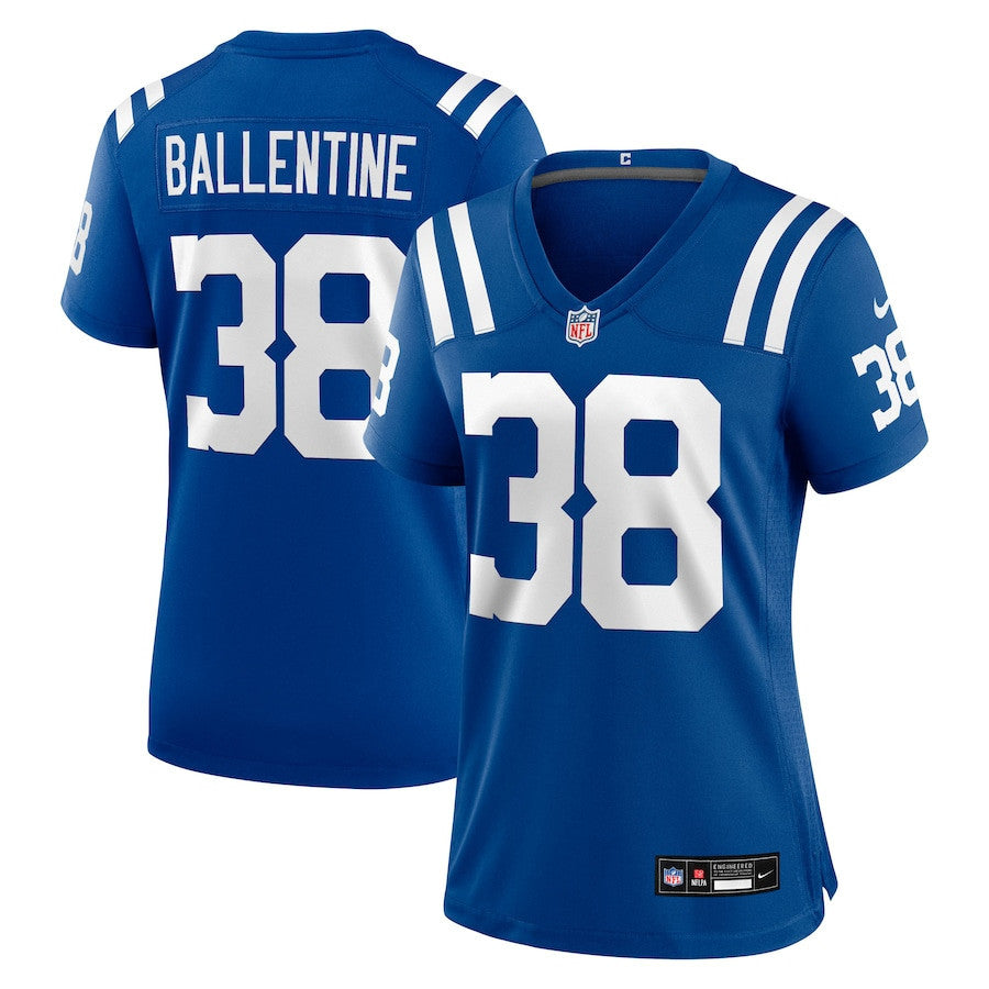 Corey Ballentine 38 Indianapolis Colts Women's Team Game Jersey - Royal