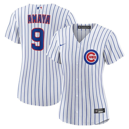 Miguel Amaya 9 Chicago Cubs Women's Home Jersey - White