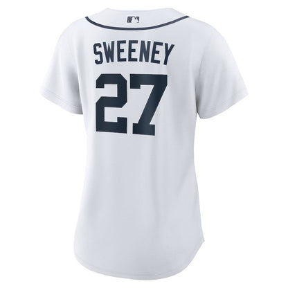 Trey Sweeney 27 Detroit Tigers Women's Home Jersey - White