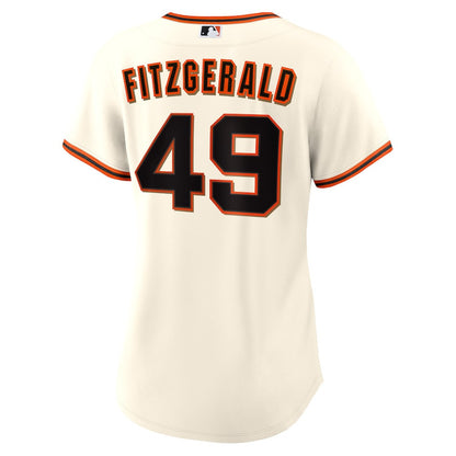 Tyler Fitzgerald 49 San Francisco Giants Women's Home Jersey - Cream