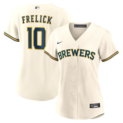 Sal Frelick 10 Milwaukee Brewers Women's Home Jersey - Cream