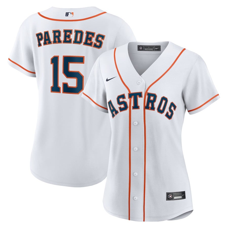 Isaac Paredes 15 Houston Astros Women's Home Jersey - White