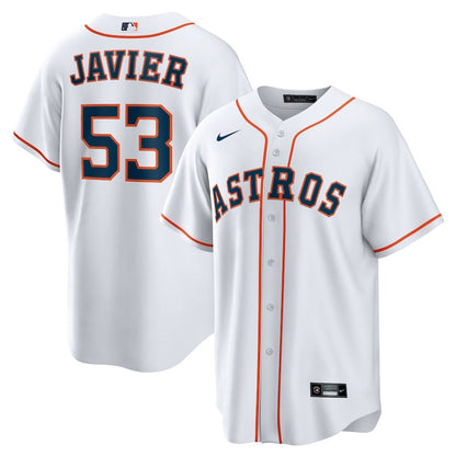 Cristian Javier 53 Houston Astros Home Men Jersey - White