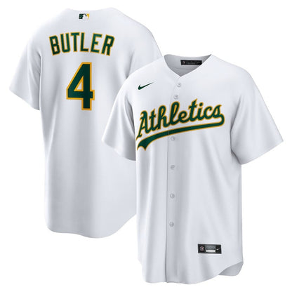 Lawrence Butler 4 Athletics Home Men Jersey - White